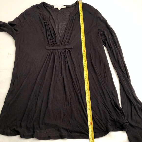 Soft Joie black sheer flowy v-neck top M - Picture 6 of 8